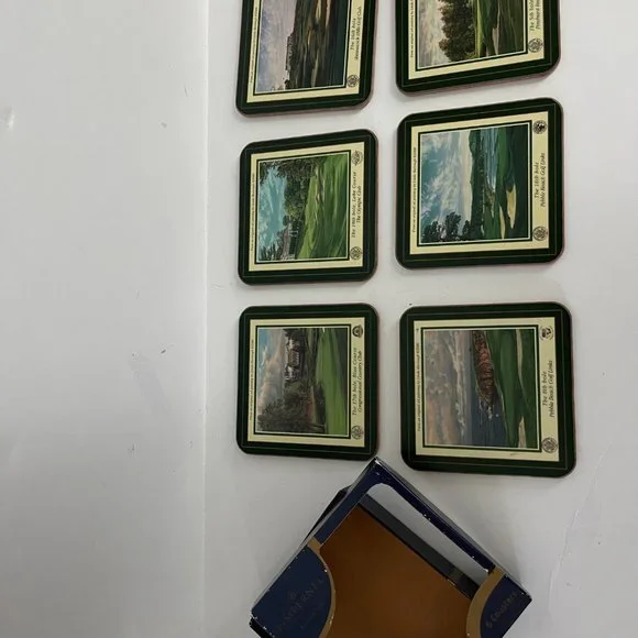 Pimpernel Set of 6 Decorative Coasters for glasses Art for the table - Picture 6 of 10